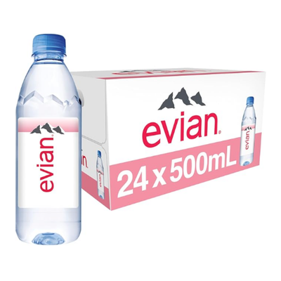 Evian 24x500ml (plastic bottle)